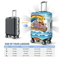 thumbnail image 6 of Naloa Rainbow Animals on Noah's Ark Elastic Suitcase Protector, Travel Suitcase Protector Cover Fits 18-32in Suitcase - Large, 6 of 9