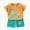 Orange, variant on NIEWTR Kids Toddler Baby Boy GirlsShort Sleeve T Shirt Elastic Waistband Casual Elastic Shorts 2PCS Outfit Set T-Shirt For 1t 2t 3t 4t 5t 6t Pajamas & Dailywear (Green,18-24 Months)