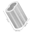 thumbnail image 2 of OUNONA 60Pcs Aluminum Crimping Loop Sleeves for Wire Rope Durable Lightweight Cable Crimping Sleeves Silver, 2 of 8