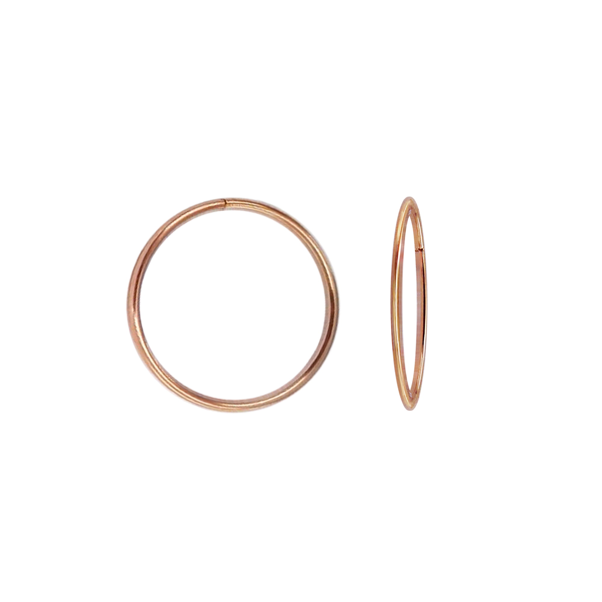 Luxury Designs 14K Rose Gold 10mm Endless Hoop Earrings | Walmart Canada