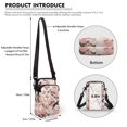 thumbnail image 6 of HELLHERO Black Cat Floral Crossbody Bag 2 Layers Men, Women for Casual Travel 4.33"x1.97"x7.09", 6 of 7