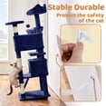 thumbnail image 6 of Yaheetech 57.5''H Cat Tree Tower Cat Tree with 2 Condos, Scratching Posts, Ramp, Navy Blue, 6 of 7