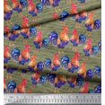 thumbnail image 3 of Soimoi Rayon Fabric Text & Hen Bird Fabric Prints By Yard 42 Inch Wide, 3 of 3