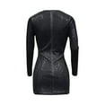 thumbnail image 6 of Fashion Lady Party Dress New Temperament Long Sleeve Sequin Deep V Slim Leaf Wrapped Woman Dress, 6 of 6