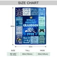 thumbnail image 5 of Grandson Gifts from Grandma Grandpa, Gifts for Grandson Blanket 60"x50", Grandson Birthday Gifts Ideas, Grandson Gifts from Nana, Best Grandson Ever Gifts, Graduation for Grandson, 5 of 5