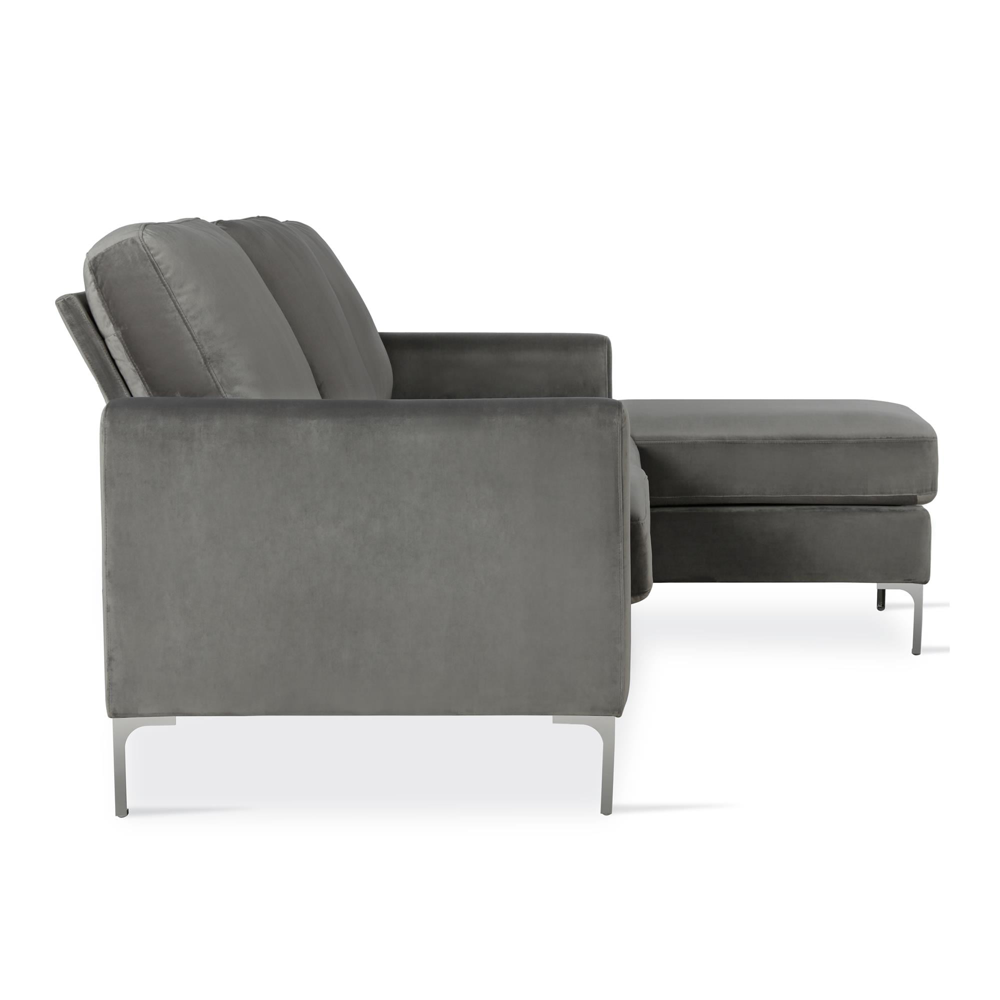 Novogratz chapman sectional sofa with chrome legs deals