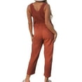 thumbnail image 3 of Innerwin Combinaisons Boutons Femme Combinaison de Travail Ample Rouge L, 3 of 4