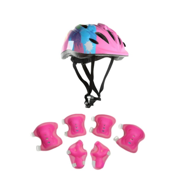 Bearachild Casco con ruedas para niños, equipo de protección deportivo ajustable para niños pequeños, rodillera, codera, protectores, patinete Type2 NO2