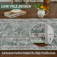 thumbnail image 6 of BouPower 2x6Ft Machine Washable Area Rug, Boho Vintage Distress Floral Rug for Living Room, Low Pile Bedroom Rugs, Thin Lightweight Print Pattern Carpet for Dining Room, 6 of 10