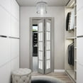 thumbnail image 3 of Sliding Closet Bi-fold Doors | Quadro 4002 Grey Ash with Frosted Glass, 3 of 5