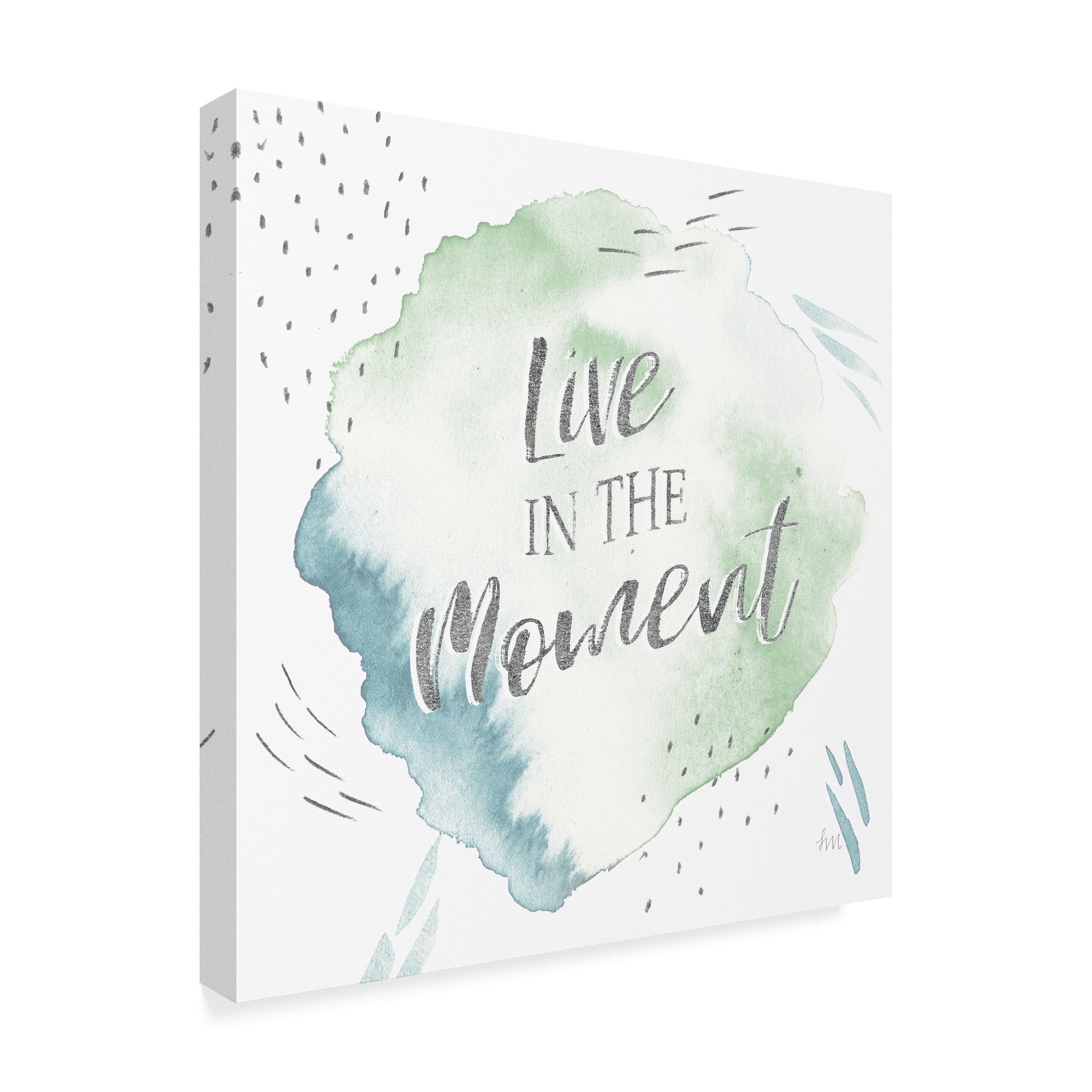 Trademark Fine Art 'Wonderful World V Blue Green' Canvas Art by Laura Marshall