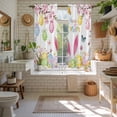 thumbnail image 4 of Happy Easter Kitchen Curtains 63 Inch Length, Spring Watercolor Bunny Eggs Flower Branch Tiers Curtains for Living Room Berdoom Bathroom, Light Filtering Drapes Window Treatment 2 Panels 42"Wx63"L, 4 of 8