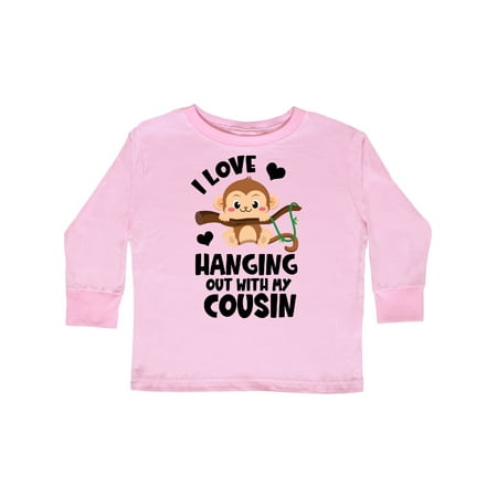 

Inktastic Monkey I Love Hanging out with My Cousin Gift Toddler Boy or Toddler Girl Long Sleeve T-Shirt