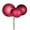 Berry Red, variant on Vickerman 18" Burnish Orange Ball Ornament Christmas Pick, Pack of 2