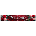 thumbnail image 4 of LUUFILx Welcome Heart Shaped Rose Floral Welcome Banner Romantic Backdrop with Butterflies and Hearts for Party Decorations Event Photographic Background, 4 of 9