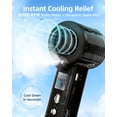 thumbnail image 3 of ﻿ Portable handheld spray fan, 30000 RPM adjustable high-speed turbine personal fan, 3000mAh USB rechargeable mini spray fan, with LED lights, suitable for office/travel/shopping/concert-Black, 3 of 10