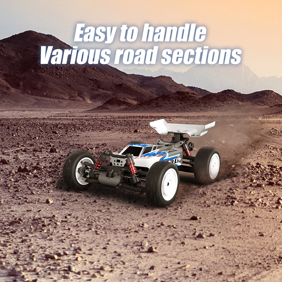1:10 Scale 4WD RC Off-Road Truck 50KM/H High Speed, 2.4G Remote Control Car with 3 Batteries, Professional Suspension System, All-Terrain Electric Vehicle for Teens & Adults