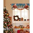 thumbnail image 4 of Santa Claus Tie Up Valances Curtain, Christmas Chimney Winter Night Adjustable Rod Pocket Short Window Treatment Tie Up Curtains Valances for Kitchen Living Room Bathroom 60x18 Inches, 4 of 9