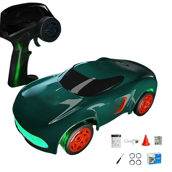 Newest 2.4 High Speed Desktop Drift Car Toy Remote Control Racing Model With Competitive Lighting & Tail Tricks outside Trucks for Kids Ages 4-8