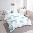 thumbnail image 2 of Erosebridal Blue Starfish Bow Knot Bedding Comforter Set 7-Piece for Girls,Ocean Theme Princess Bow King Bedding Sets for Teens Adults,Breathable Home Decor, 2 of 6