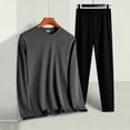 thumbnail image 5 of DYTTDG Men’s Thermal Underwear 2‑Piece Set, Soft Long Sleeve Top & Long Pants, Solid Color Base Layer, Lightweight Warm Knit Loungewear for Fall Winter Daily Wear, 5 of 7