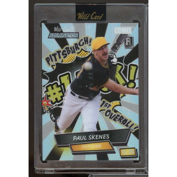 Pittsburgh Pirates ACBN-PS4 2024 Wildcard Alumination Paul Skenes Rookie #15/20