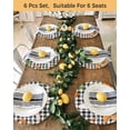 thumbnail image 4 of 13 Inch Round Placemats Set of 6, Easter Bunny Non Slip Heat Insulation PP Table Mats, Spring Rabbits Carrots Black Buffalo Plaid Washable Place Mats for Kitchen Dining Party Table Decor, 4 of 7