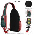 thumbnail image 3 of Sling Backpack,Dark Green Christmas Tree Pattern Crossbody Bag with Water Bottle Holder,Waterproof Sling Bag for Men/Women with Chest Phone Holder for Hiking,Travel, 3 of 6