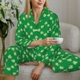 thumbnail image 6 of Easygdp St Patrick's Day Women's Long-Sleeve Shirt and Full-Length Bottom Pajama Set,Two Piece Loungewear Soft Pajama Top and Pants Pjs Sleepwear-X-Large, 6 of 7