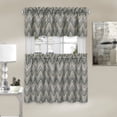 thumbnail image 2 of Melville Window Curtain Tier Pair and Valance Set - 58x36 - Charcoal, 2 of 3