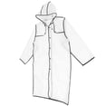 thumbnail image 4 of FELTECHELECTR 1Pack Rain Ponchos for Women Waterproof EVA Hooded Mid-long for Hiking and Cycling, 4 of 8