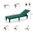 thumbnail image 6 of Hearth and Harbor Set of 4 Chaise Outdoor Lounge Chairs for Pool Chairs or Patio Furniture, Forest Green, 6 of 6
