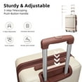 thumbnail image 3 of Lulusail Luggage Sets 6 Piece with two Cosmetic Case, Expandable(Only 28 & 24") Hardside Luggage with 360° Spinner Wheels, Durable Luggage Set Clearance For Women Men, Cream, 3 of 8