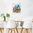 thumbnail image 5 of Deep Ocean Sea Canvas Wall Art Sea Turtle Amphibians Illstrations on Rustic Wood Board Wall Art Decor Nautical Colorful Pink Seaweed Wall Art for Living Room Bedroom Ready to Hang,12 X 16 inches, 5 of 5