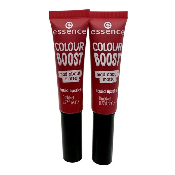 Essence Colour Boost Mad About Matte Liquid Lipstick 07 Seeing Red 0.27 OZ DUO