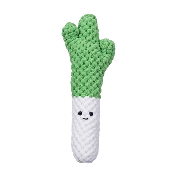 Dog Toy Plush Broccoli Pet Squeaky Toy For Puppies To Boredom And Keep Them , A Must-have For Large Dogs And Corgis For Chewing,Interactive Pet Toys,Gifts for Pets and Pet Lovers(White)