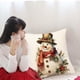 thumbnail image 2 of Fundas de cojín navideñas Emotion, juego de 18 x 18, rojo y blanco, decoración navideña rústica, muñeco de nieve, ciervo, alegría, cojín de invierno para el sofá del hogar, 2 of 4
