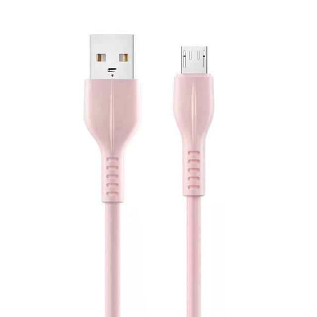 Micro-B Charging Cable 2A Fast Cord Silicone USB-A to Micro-USB Data Sync Compatible with Devices Safe Lightweight Portable