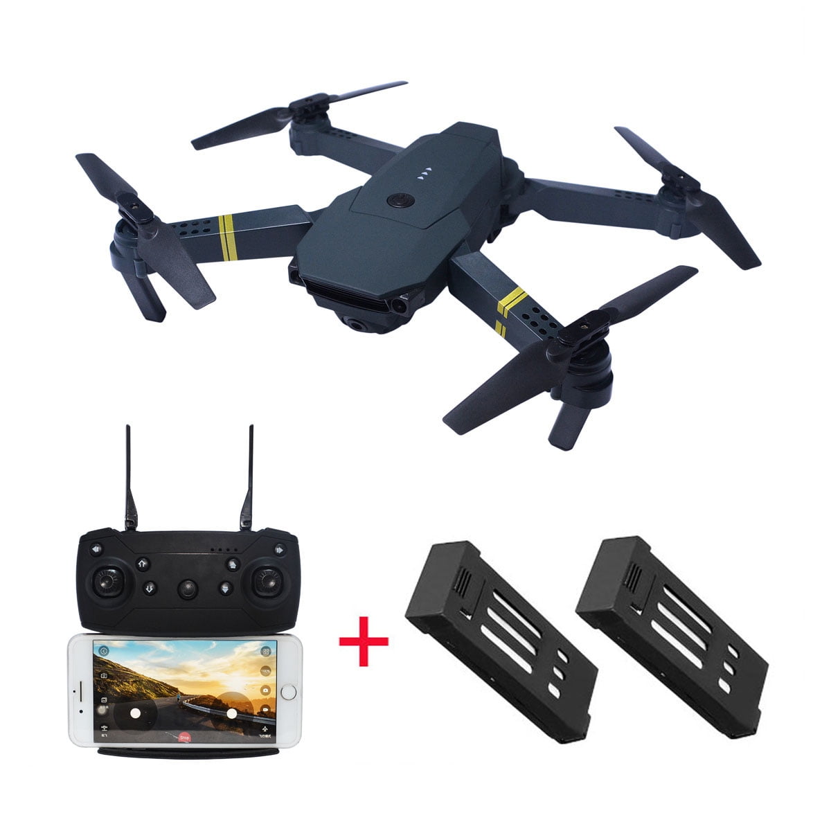 Cooligg RC Drone 4k HD Wide Angle Camera WIFI FPV Drone Dual Camera Quadcopter  Toys Black 