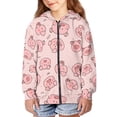 thumbnail image 3 of Xoenoiee Pink Pig Kids Hoodies Zip Up Jacket with Pocket for Boys Girls 6-7 Years Teens Long Sleeve Hooded Sweatshirt Fall Winter Active Wear Athletic Coat, 3 of 7