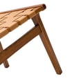 thumbnail image 4 of Resenkos Set of 2 Rubber Faux Leather Woven Dining Chair with Wood Frame,Camel Color, 4 of 9