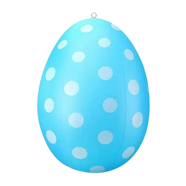 Christmas Tree Decor 16 Inch Giant Egg Easter Pvc Inflatable Ball Outdoor Ornament Inflatable Easter Ornament Outdoor Garden Pendant Ornament
