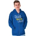 thumbnail image 5 of Walk With Faith Christian Cross Zip Hoodie Sweatshirt Women Brisco Brands S, 5 of 6