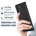 thumbnail image 5 of for Samsung Galaxy Z Fold 5 Case with Removeable Pen Slot & Free S Pen Built-in Screen Protector Adjustable Stand, Drop Protection & Luxury Shockproof Thin Hard PC Cover for Z Fold 5, Black, 5 of 7