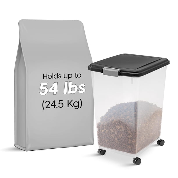 Recipiente de almacenamiento de alimentos IRIS USA hermético de 25,5 kg con ruedas