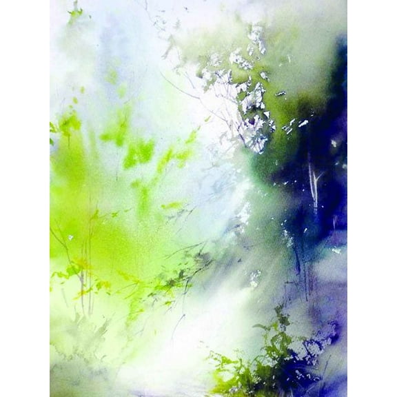 Emerald Dawn Designer Printed AIDA Fabric. Canvas for embroidery with an applied background KF-1067A