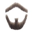 Qiureva 100 Human Hair Full Hand Tied Fake Mustache Beard Makeup for
