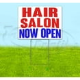 thumbnail image 1 of Hair Salon Now Open (18" x 24") Yard Sign, Includes Metal Step Stake, 1 of 6