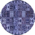 thumbnail image 1 of Ahgly Company Machine Washable Indoor Round Persian Blue Traditional Area Rugs, 3' Round, 1 of 4