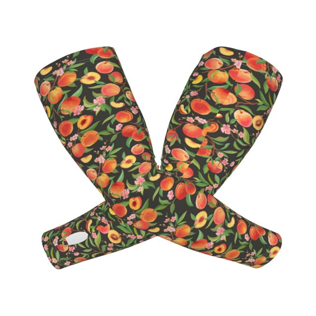 Balery Fruits Peach Mangas Refrescantes para Brazos para Hombre y Mujer – Transpirables y Absorbentes de Humedad para Mujeres, Hombres y Niños